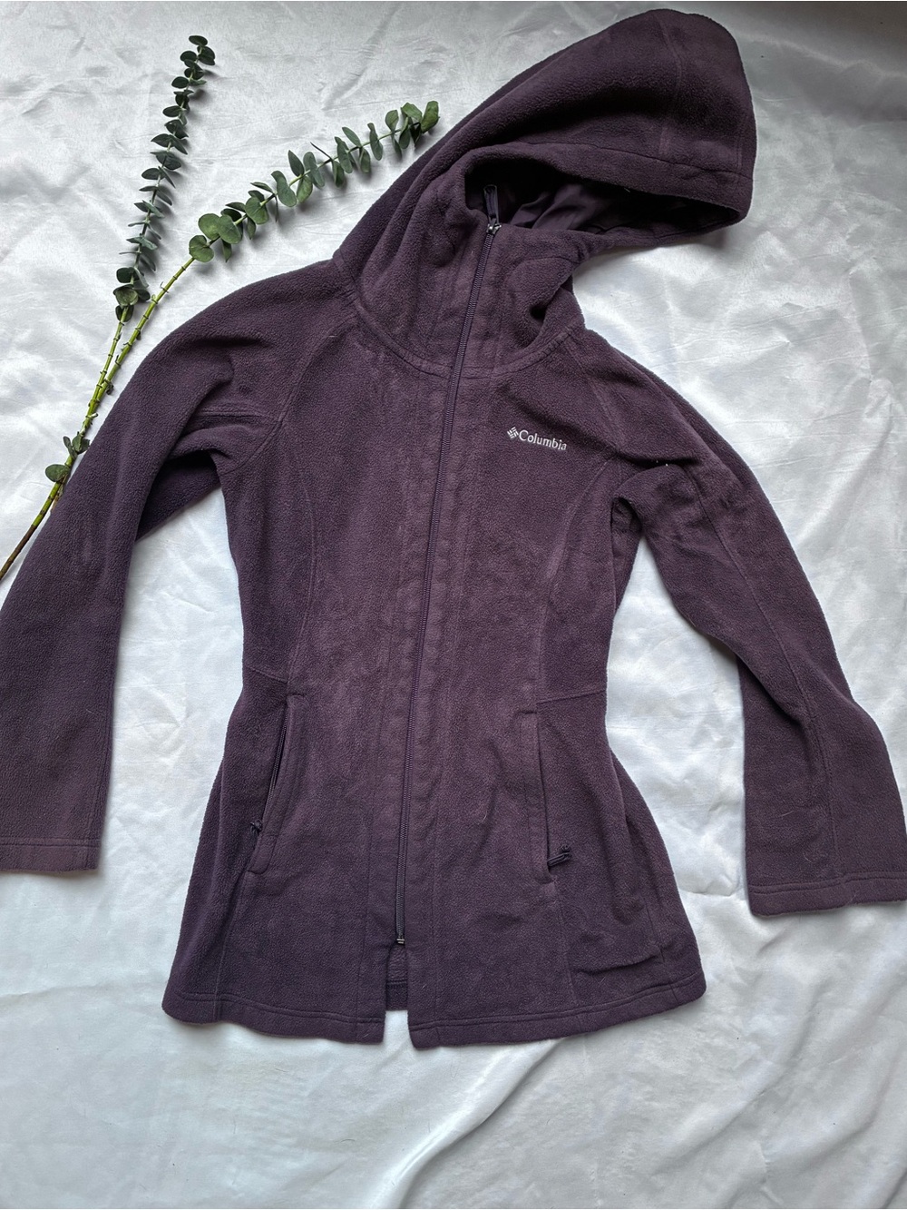 Columbia Women's Hooded Fleece Jacket in Deep Plum